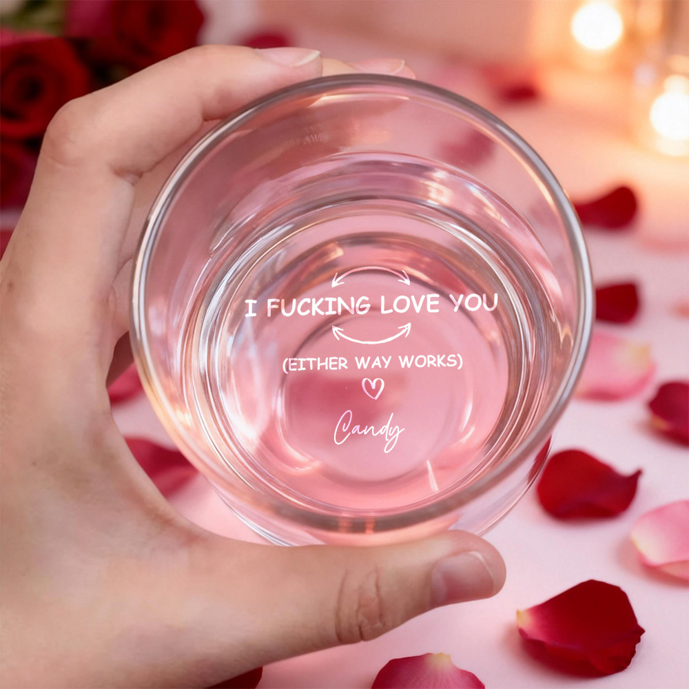 Bicchiere Da Whisky Personalizzato Con Scritta 'ti Amo Fottutamente', Regalo Di San Valentino Per Il Marito, Regali Di San Valentino Per Lui - mymoonlampit