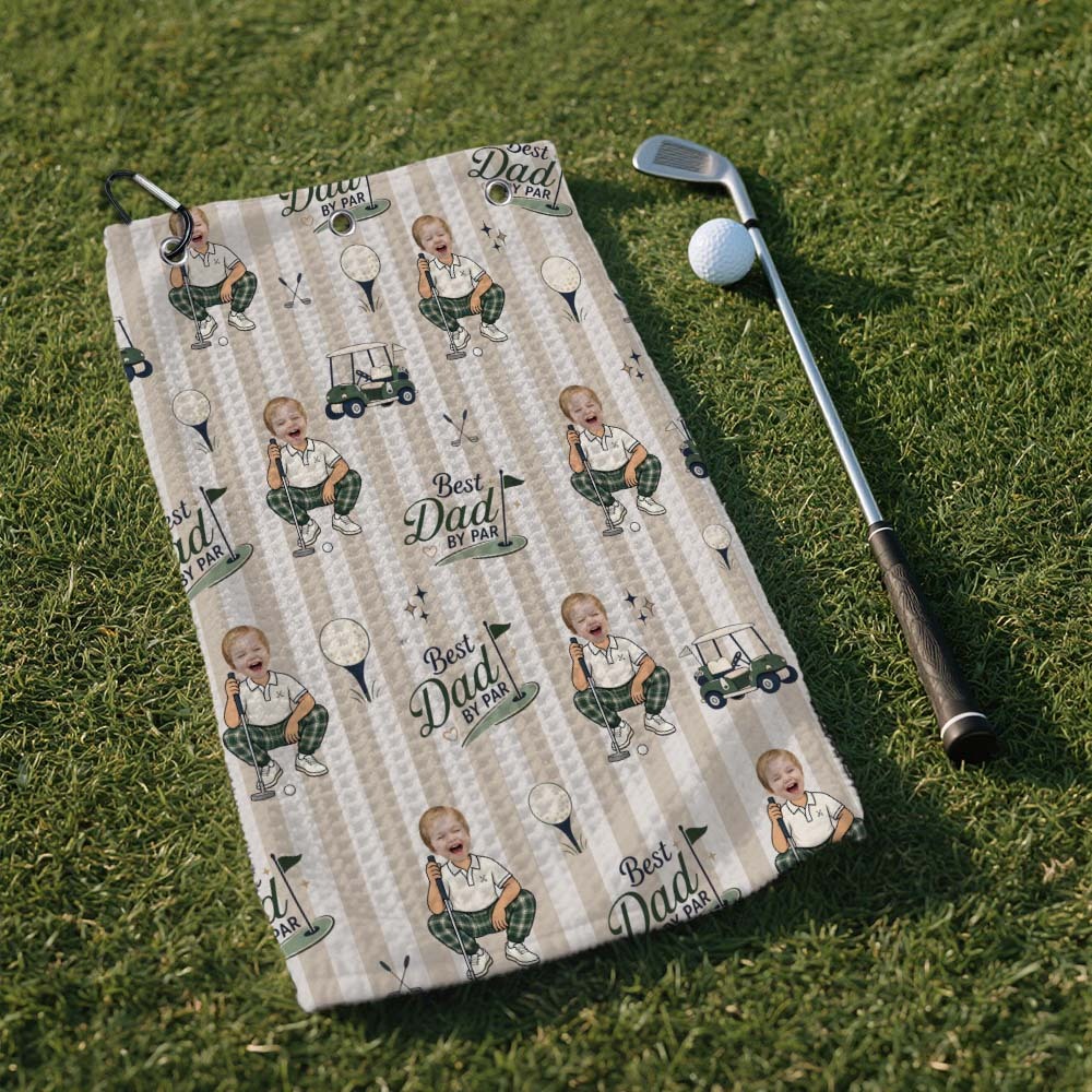 Asciugamano Da Golf Personalizzato, Regalo Personalizzato Per Papà Dai Figli, Souvenir Di Golf Per La Festa Del Papà - mymoonlampit