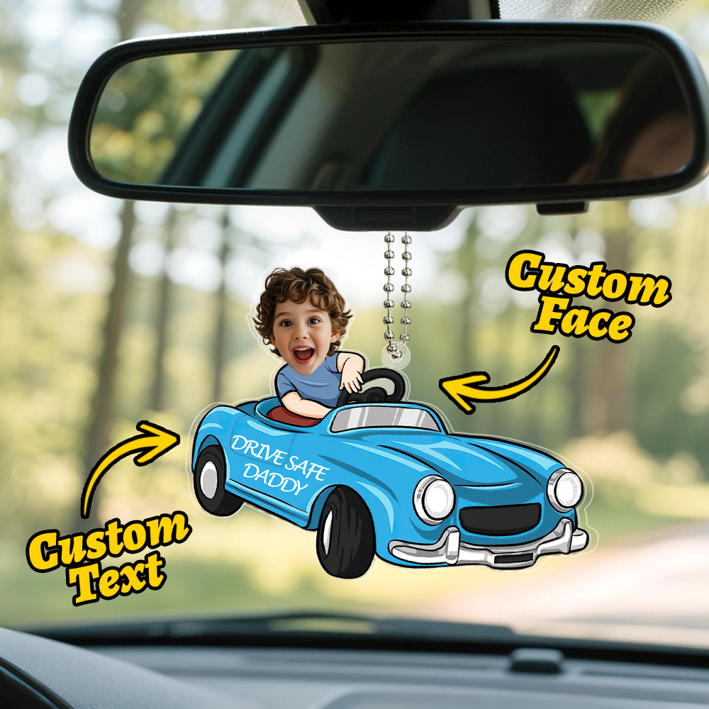 Regali Per La Festa Del Papà, Auto Personalizzata, Ornamento In Acrilico Per Papà Con Scritta 'guida Sicura' - mymoonlampit