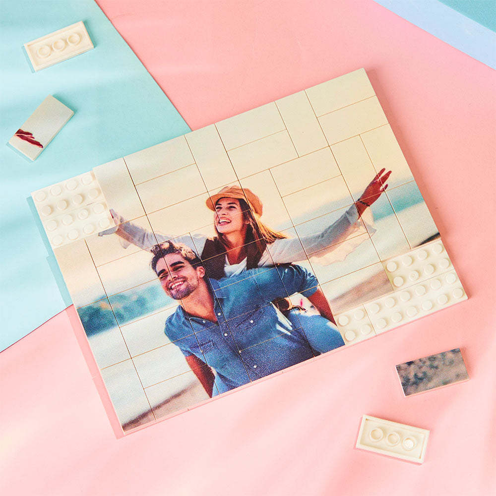 Puzzle Di Mattoncini Personalizzati, Regali Di Mattoncini Con Foto Personalizzati Per Papà - mymoonlampit