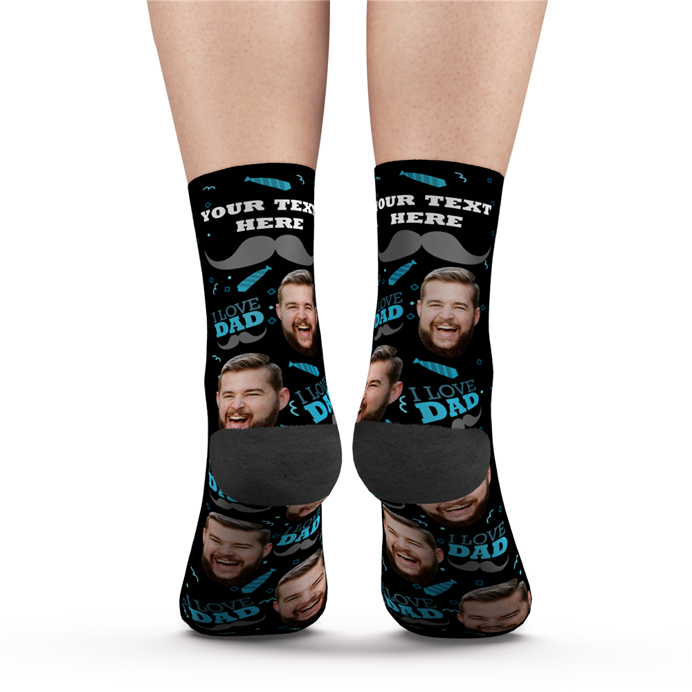 Calzini Personalizzati I Love Dad (papa). - mymoonlampit