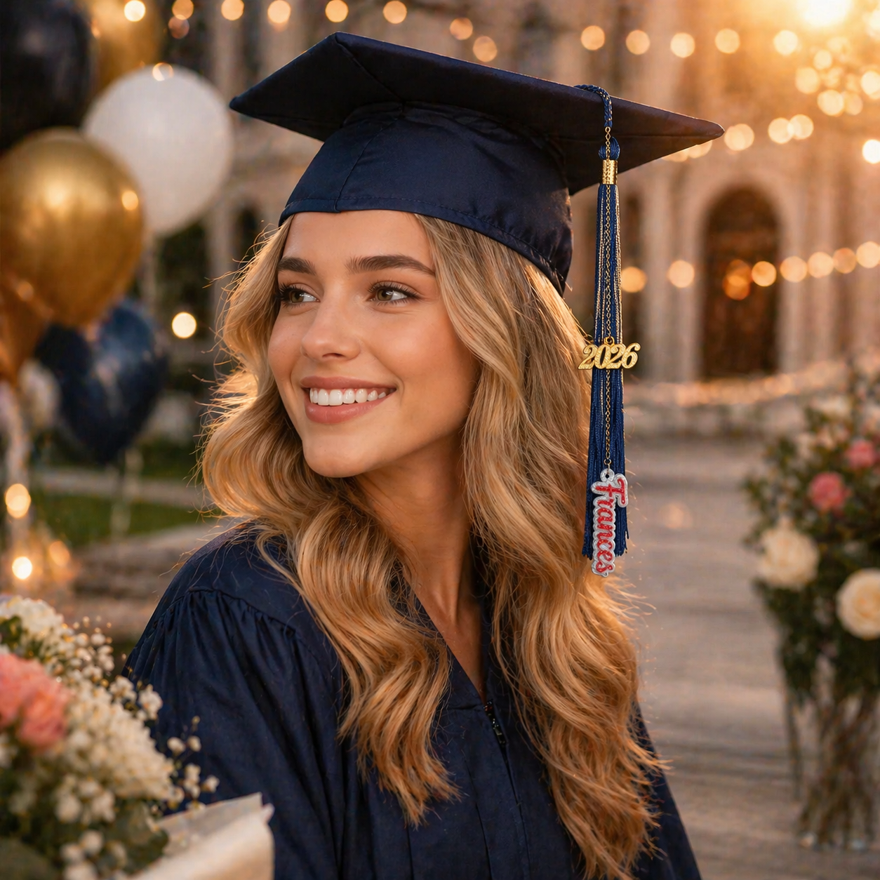 Collana Con Ciondolo Personalizzato A Forma Di Cappello Di Laurea 2026 – Ciondolo In Acrilico Con Nome E Anno Personalizzati, Regalo Di Laurea Per Lei/lui - mymoonlampit