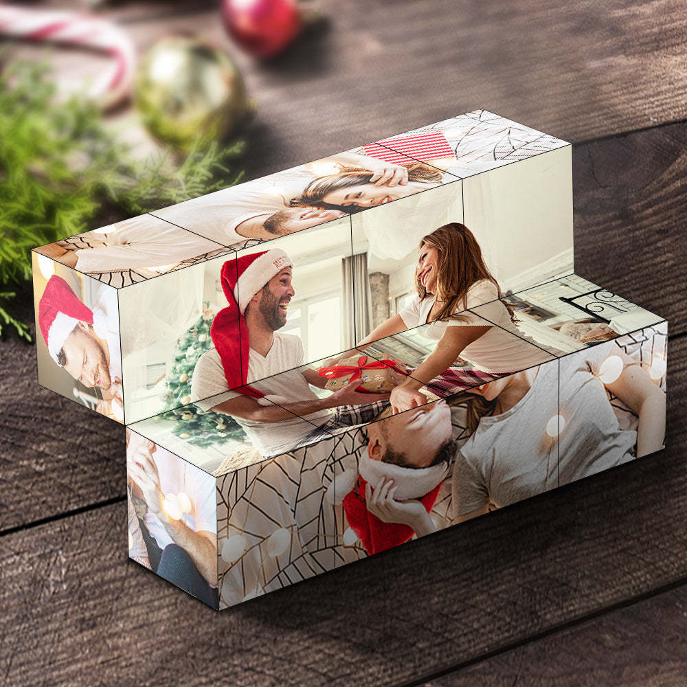 Regalo Di Natale Cubo Di Rubik Personalizzato Cubo Con Foto Infinity Decorazione Domestica Per L'amante - fotolampadaluna