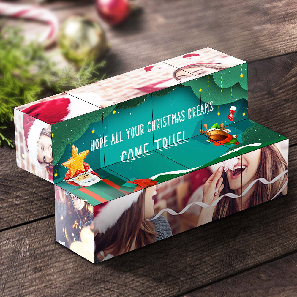 Regalo Di Natale Cubo Di Rubik Personalizzato Cubo Con Foto Infinity Decorazione Domestica Per L'amante - fotolampadaluna