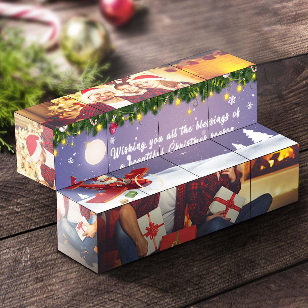 Regalo Di Natale Cubo Di Rubik Personalizzato Cubo Con Foto Infinity Decorazione Domestica Per L'amante - fotolampadaluna