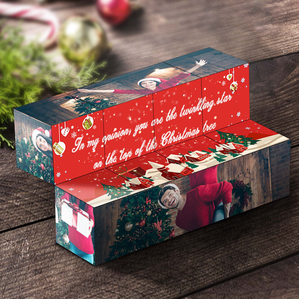 Regalo Di Natale Cubo Di Rubik Personalizzato Cubo Con Foto Infinity Decorazione Domestica Per L'amante - fotolampadaluna