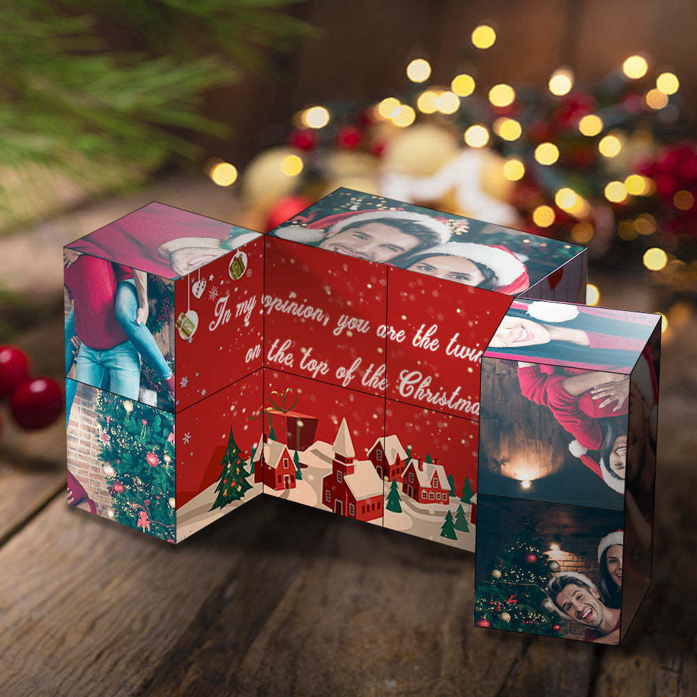Regalo Di Natale Cubo Di Rubik Personalizzato Cubo Con Foto Infinity Decorazione Domestica Per L'amante - fotolampadaluna