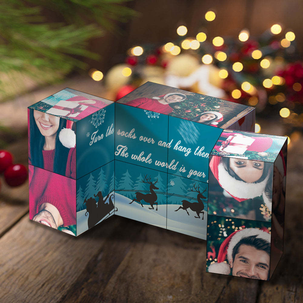 Regalo Di Natale Cubo Di Rubik Personalizzato Cubo Con Foto Infinity Decorazione Domestica Per L'amante - fotolampadaluna