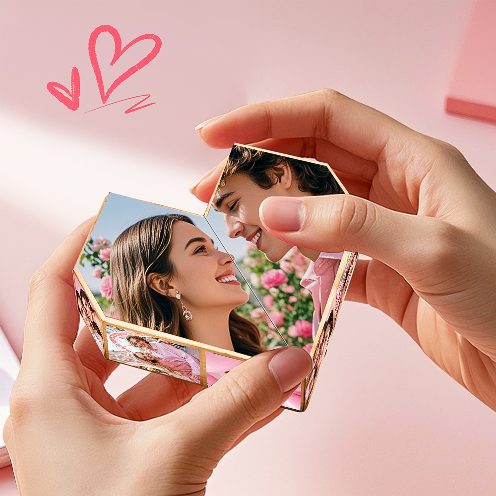 Cubo Fotografico Infinity Cubo Fotografico Pieghevole Personalizzato Cubo Di Rubik Personalizzato Regali Di San Valentino - mymoonlampit