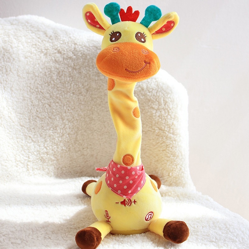 Giocattoli Giraffa Parlante Danzante - Giocattoli Elettronici Sonaglio Per Bambini - Ripeti E Imita Il Gioco Musicale Di Peluche - mymoonlampit