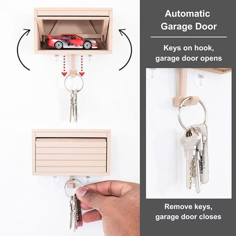 Portachiavi Per Garage Auto Con Porta Apribile, Idea Regalo Divertente - mymoonlampit