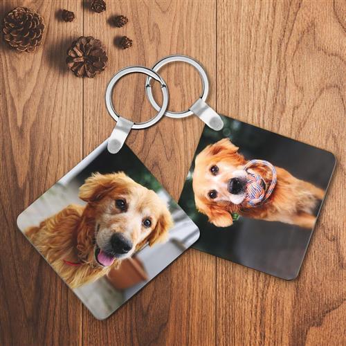 Portachiavi Con Foto Personalizzato Portachiavi Quadrato Personalizzato Per Animali Domestici