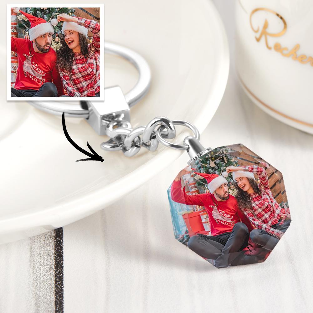 Portachiavi In Cristallo Personalizzato Con Foto Di Coppia Regalo Personalizzato Di San Valentino