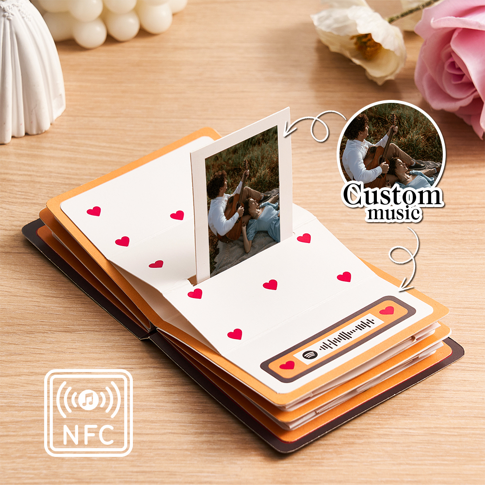 Album Fotografico Pop-up Natalizio Personalizzato: Libro Dei Ricordi 3d Personalizzato Con Le Tue Foto E Musica, Album Di Ritagli Fatto A Mano Con Effetto Esplosivo, Regalo Per Anniversario, Matrimonio, Compleanno - mymoonlampit