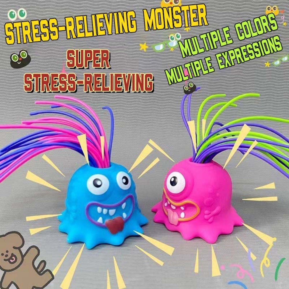 Giocattoli Antistress Che Tirano I Capelli E Urlano, Piccoli Mostri, Giocattoli Antistress Creativi E Divertenti - mymoonlampit