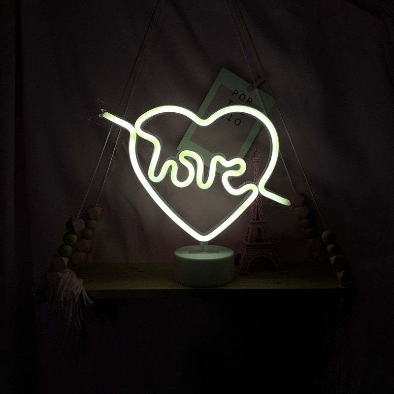 Luce Al Neon A Forma Di Cuore, Insegne Al Neon A Led, Luce Notturna, Decorazione Per La Stanza - mymoonlampit