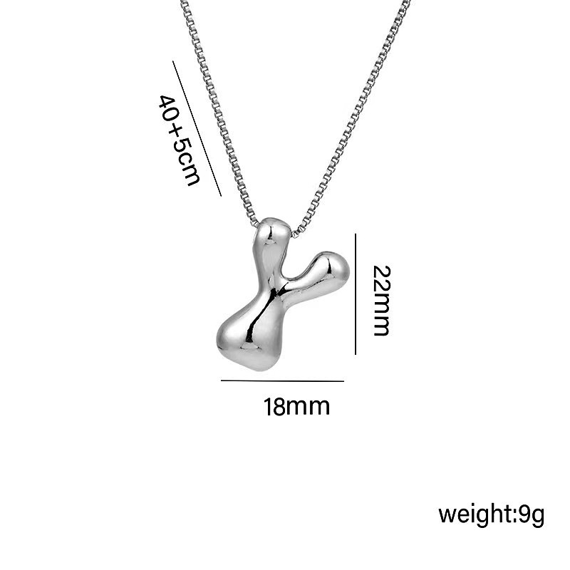 Collana Con Iniziale A Forma Di Bolla, Regalo Di Natale Per Lei, Regalo Di San Valentino - mymoonlampit