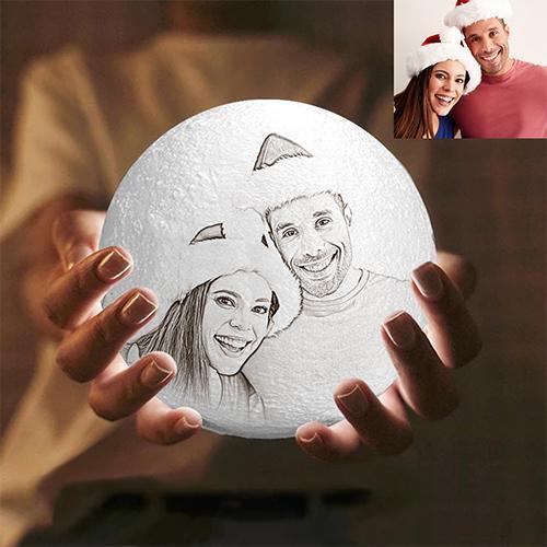 Regalo Di San Valentino Lampada Lunare Personalizzata Con Stampa 3D Creativa Lampada Incisa (10cm-20cm)