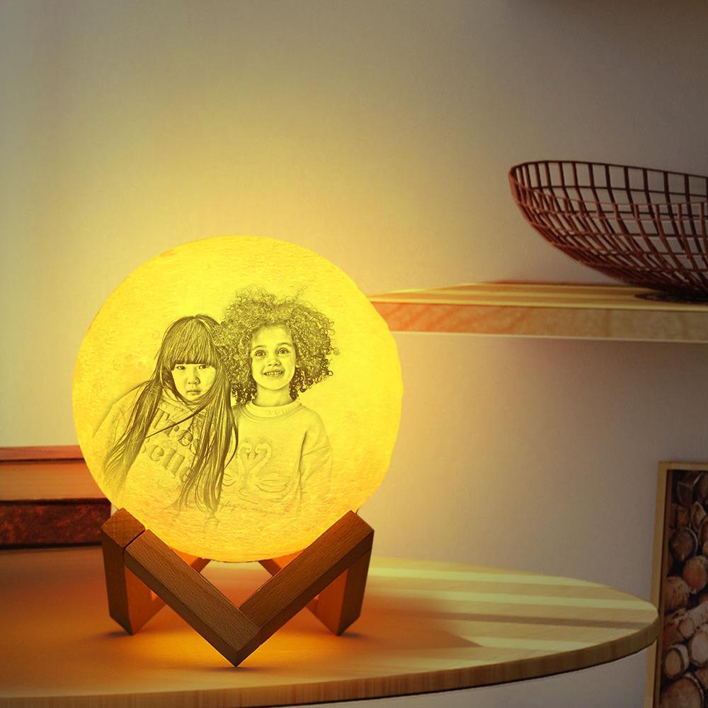 Stampa 3D Regali di Natale Personalizzata Con Foto Moon Lamp Lampada Incisa (10cm-20cm)