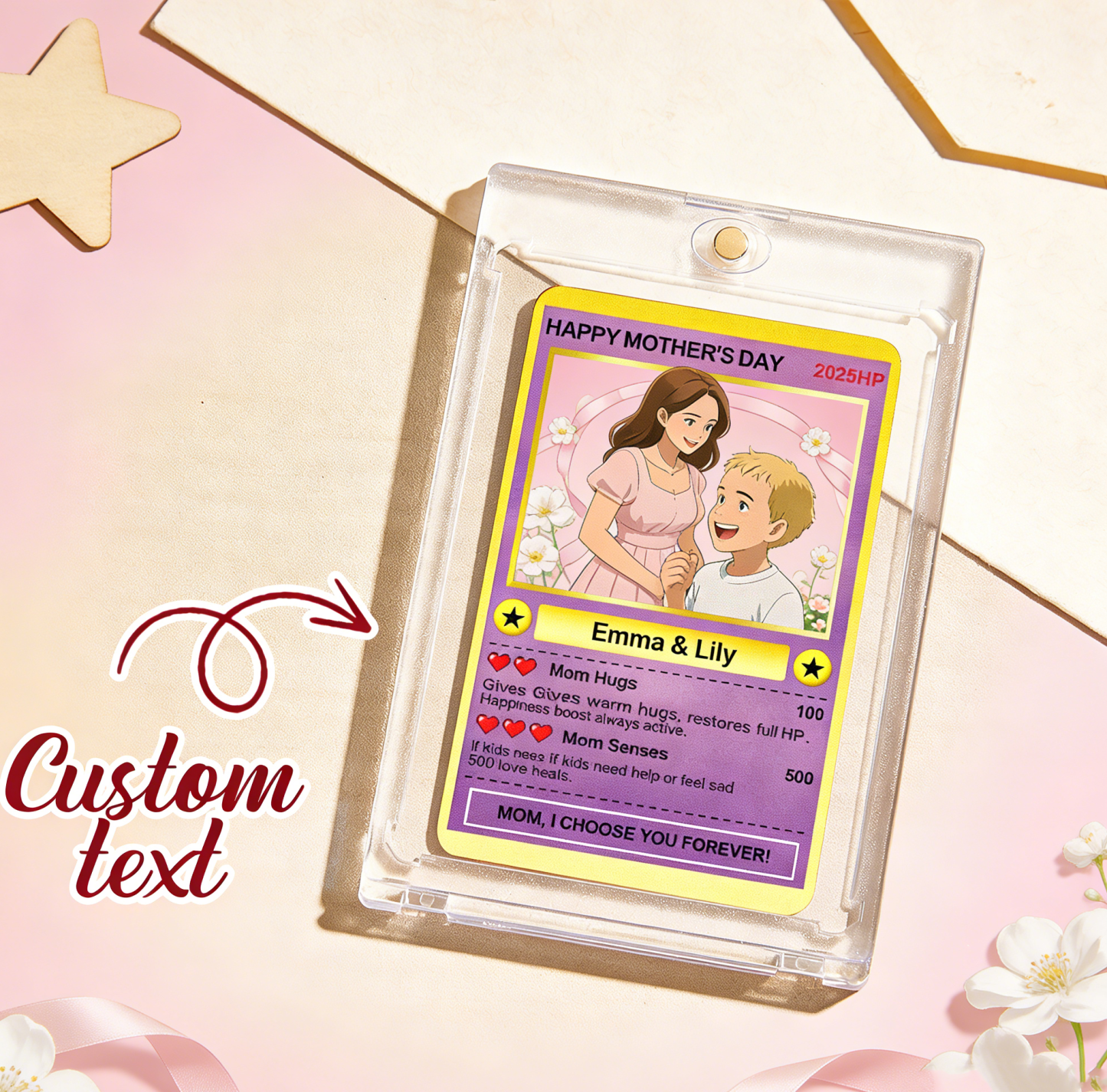 Regali Per La Festa Della Mamma: Poke Card Personalizzata, Poke Card Personalizzata, Regalo Per La Mamma, Regalo Poke Personalizzato - mymoonlampit