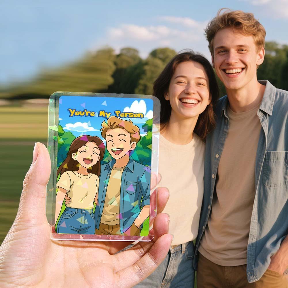 Biglietto Di Auguri Personalizzato In Stile Cartone Animato: Trasforma La Tua Foto In Un Oggetto Da Collezione Unico. - mymoonlampit