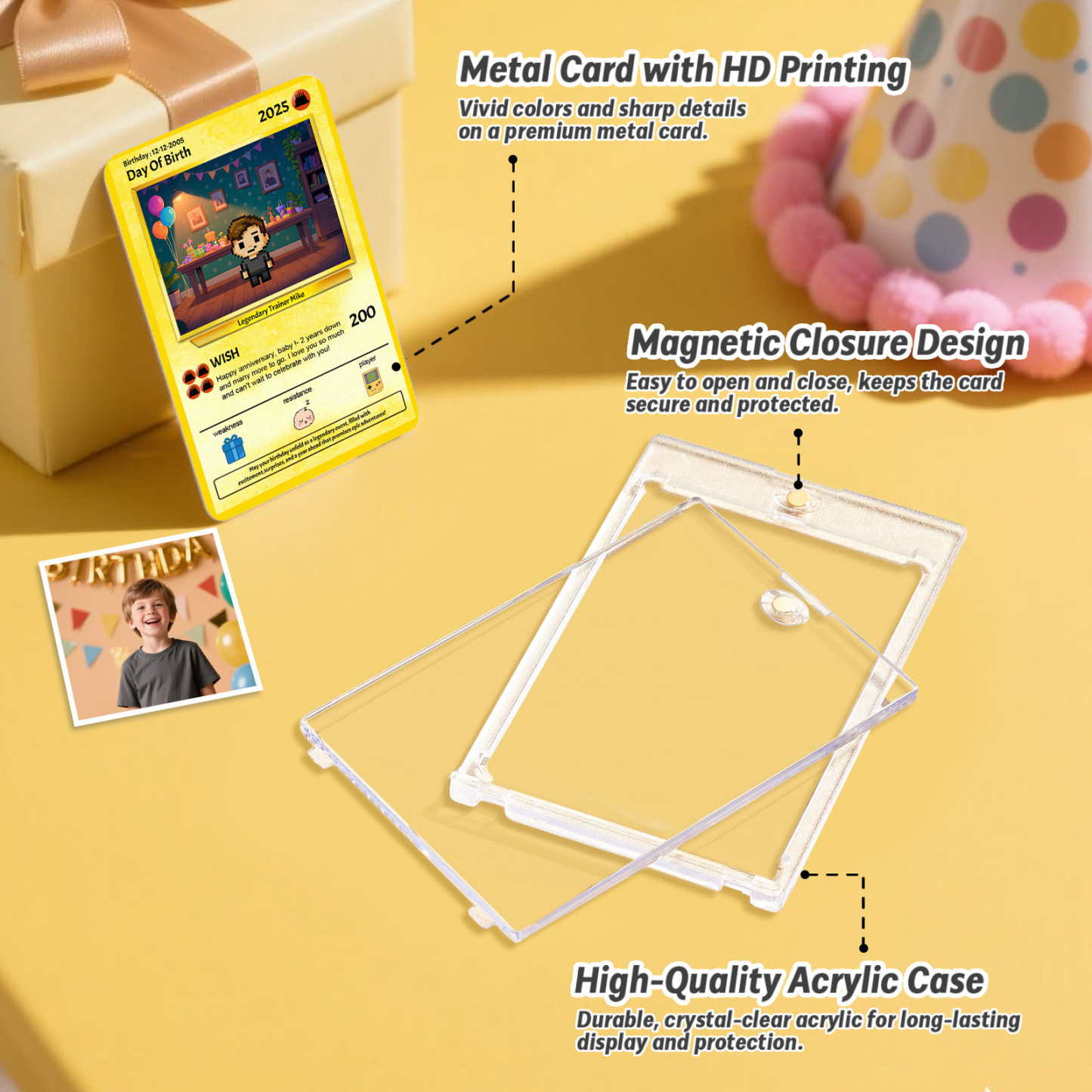 Biglietti Di Auguri Di Compleanno Personalizzati Con Foto E Testo, Biglietti Personalizzati Per Regali Di Compleanno Per Bambini, Regalo Per Fidanzato, Ricordo Di Compleanno, Biglietti Di Auguri Di Buon Compleanno - mymoonlampit