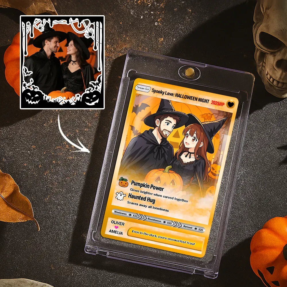 Regali Di Natale: Carte Collezionabili Anime Personalizzate Con La Tua Foto E Il Tuo Nome | Regalo Unico Per Fan E Coppie - mymoonlampit