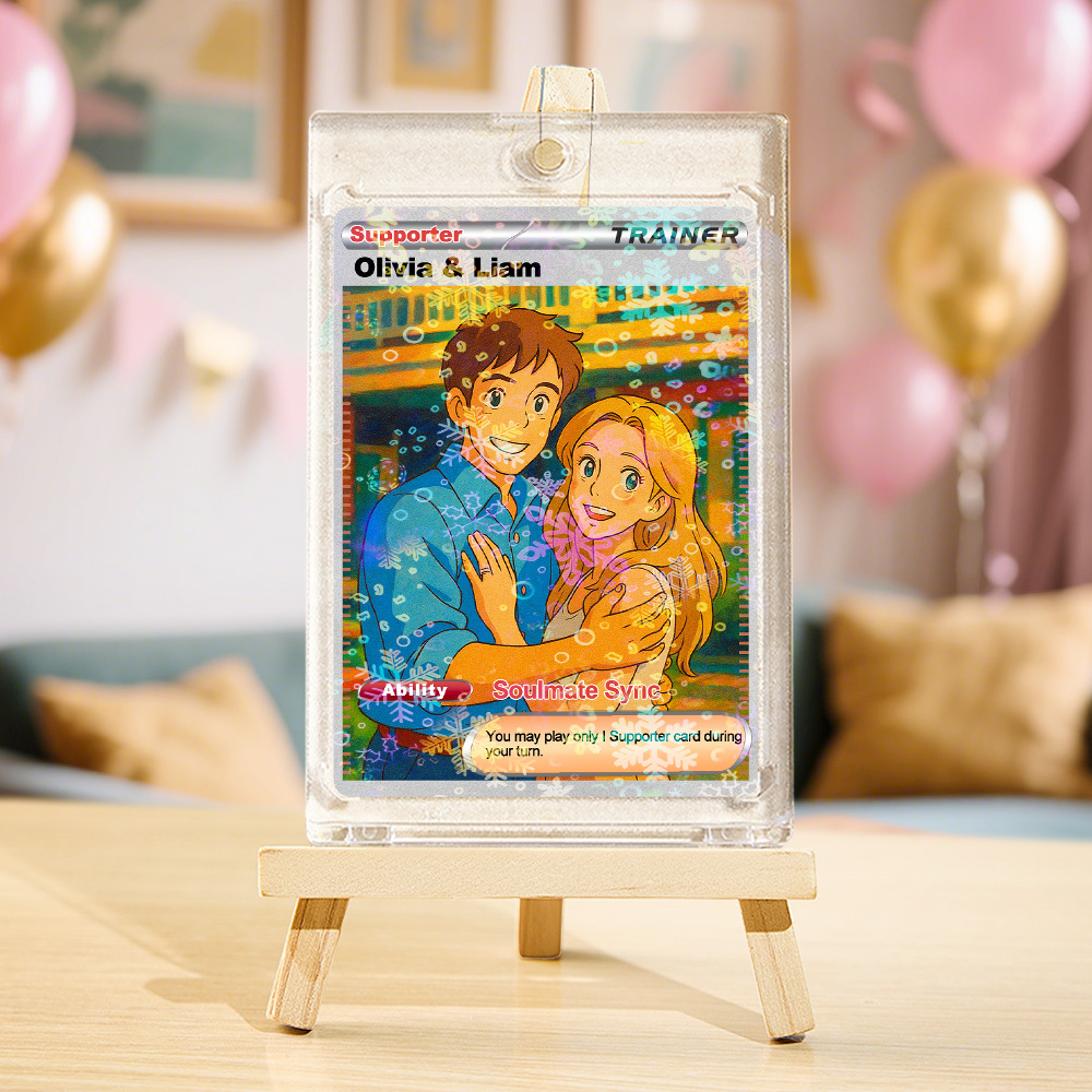 Biglietto Di San Valentino Personalizzato Per Coppie, Biglietto In Acrilico Con Disegni Animati E Opzioni Di Stile Della Pellicola. - mymoonlampit