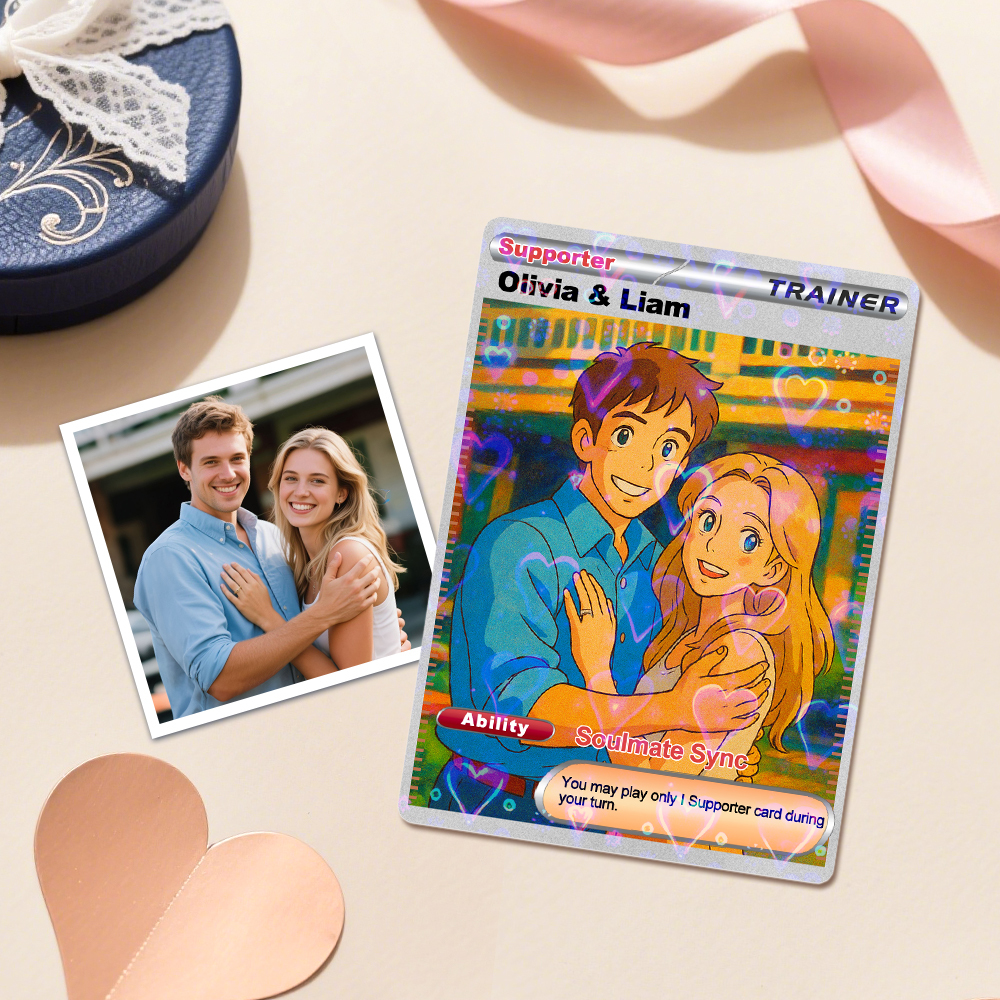 Biglietto Di San Valentino Personalizzato Per Coppie, Biglietto In Acrilico Con Disegni Animati E Opzioni Di Stile Della Pellicola. - mymoonlampit
