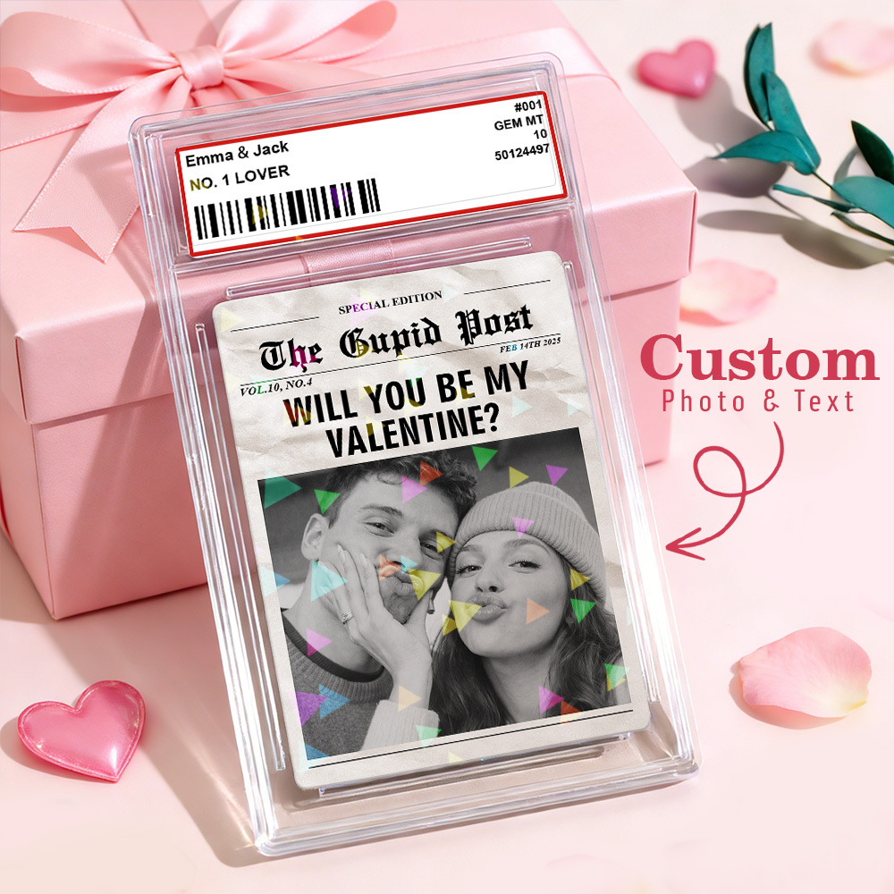 Biglietto Di San Valentino Personalizzato Per Coppie: Vuoi Essere Il Mio/la Mia Fidanzata? Modello Di Giornale, Regalo Romantico Di San Valentino Per Coppie, Ricordo Unico Da Collezione. - mymoonlampit