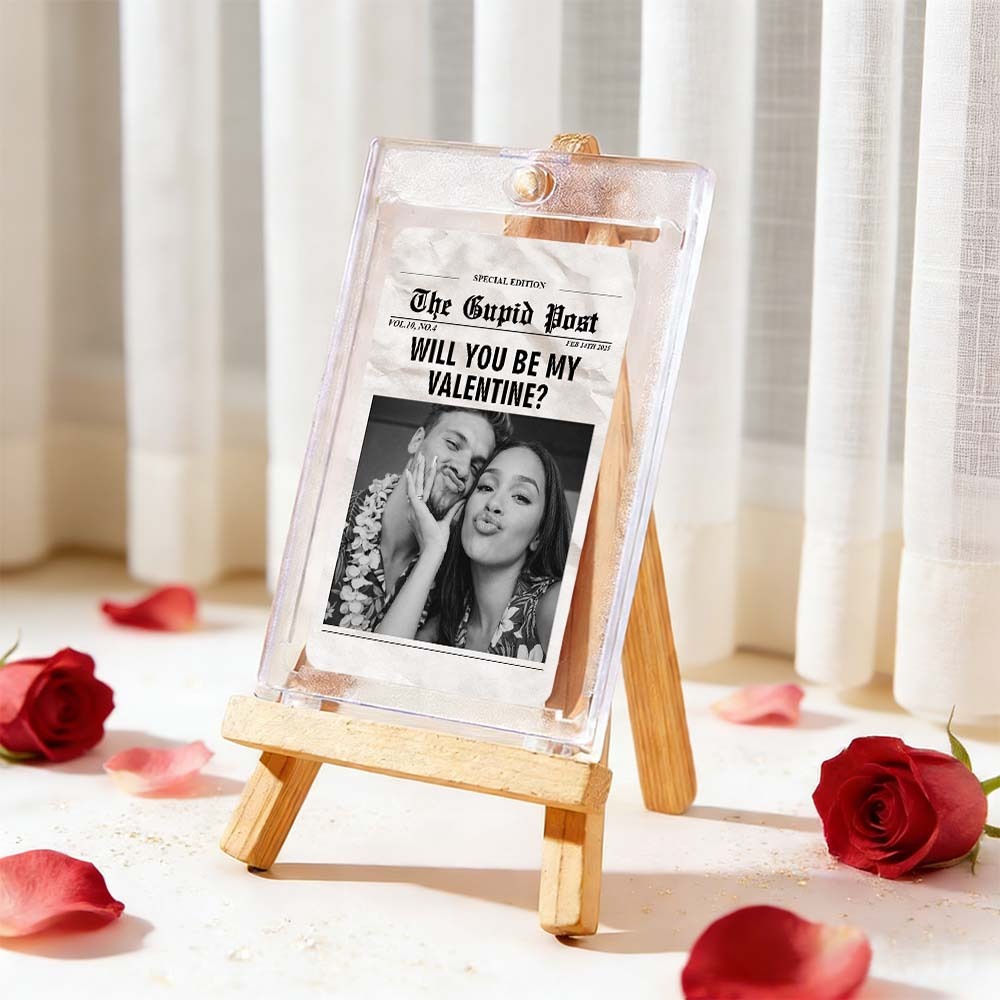 Biglietto Di San Valentino Personalizzato Per Coppie: Vuoi Essere Il Mio/la Mia Fidanzata? Modello Di Giornale, Regalo Romantico Di San Valentino Per Coppie, Ricordo Unico Da Collezione. - mymoonlampit