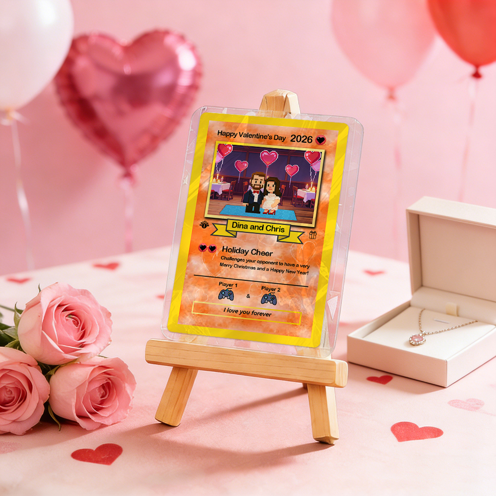 Biglietto Di San Valentino Personalizzato 'scelgo Te' Regalo Per La Coppia Trasforma La Tua Foto In Un Biglietto Unico Da Collezione In Stile Pixel Man Idea Regalo Di San Valentino - mymoonlampit