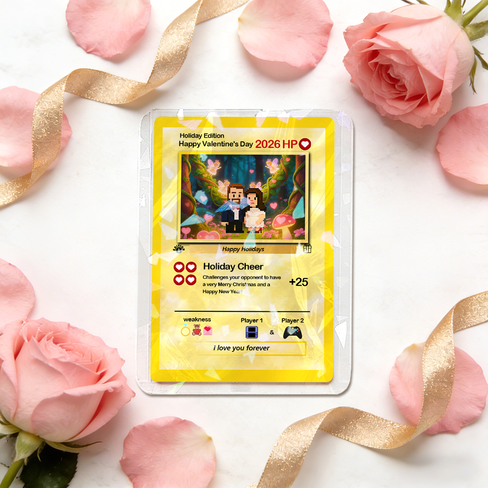 Biglietto Di San Valentino Personalizzato 'scelgo Te' Regalo Per La Coppia Trasforma La Tua Foto In Un Biglietto Unico Da Collezione In Stile Pixel Man Idea Regalo Di San Valentino - mymoonlampit