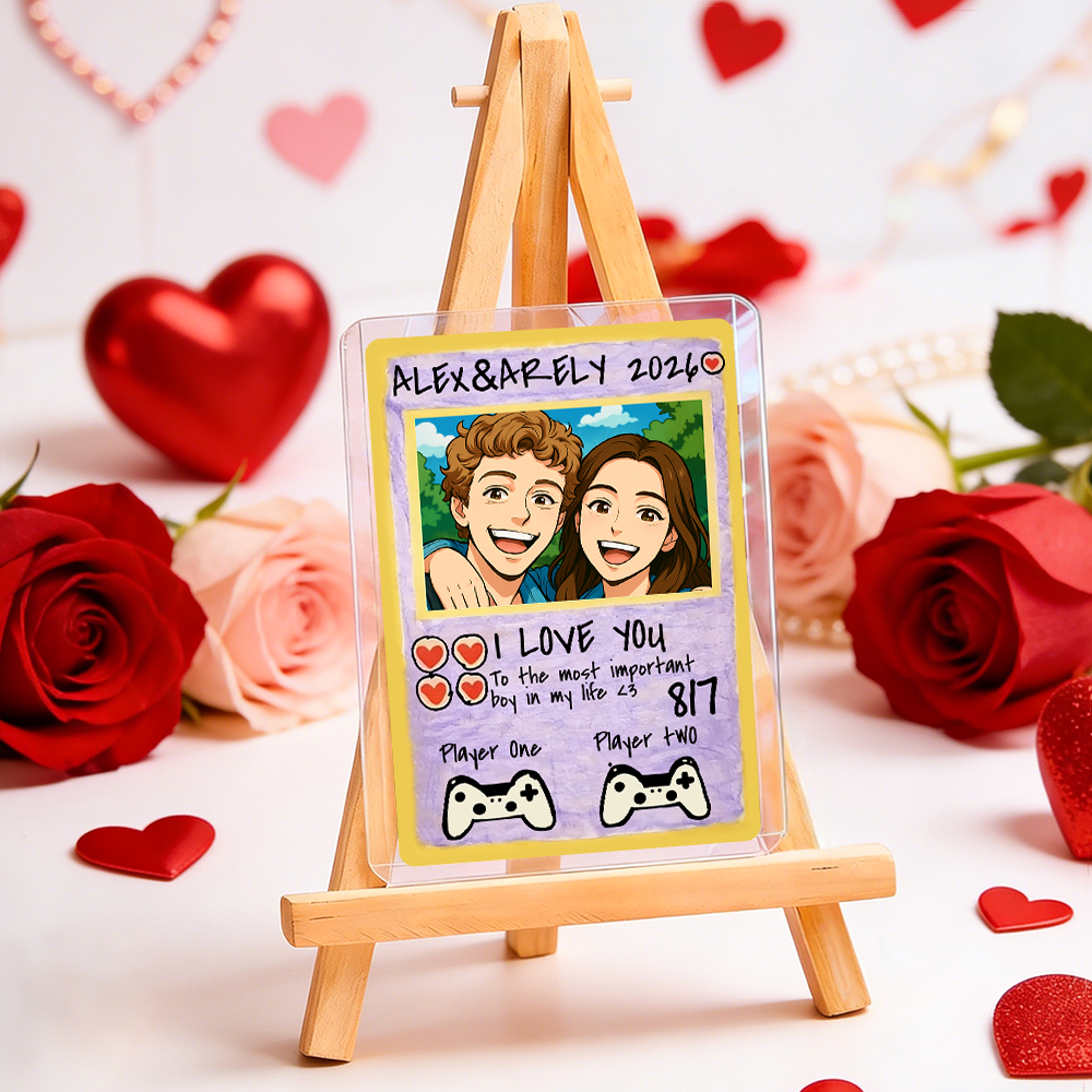 Biglietto Lenticolare Personalizzato Per San Valentino, Coppia Di Successo, Biglietto Di Anniversario Personalizzato, Foto Di Coppia, Stile Anime, Regalo Di San Valentino Per Innamorati - mymoonlampit