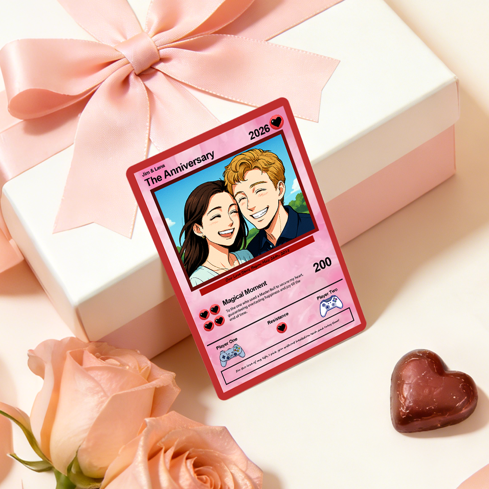 Biglietto Lenticolare Personalizzato Per San Valentino, Coppia Di Successo, Biglietto Di Anniversario Personalizzato, Foto Di Coppia, Stile Anime, Regalo Di San Valentino Per Innamorati - mymoonlampit