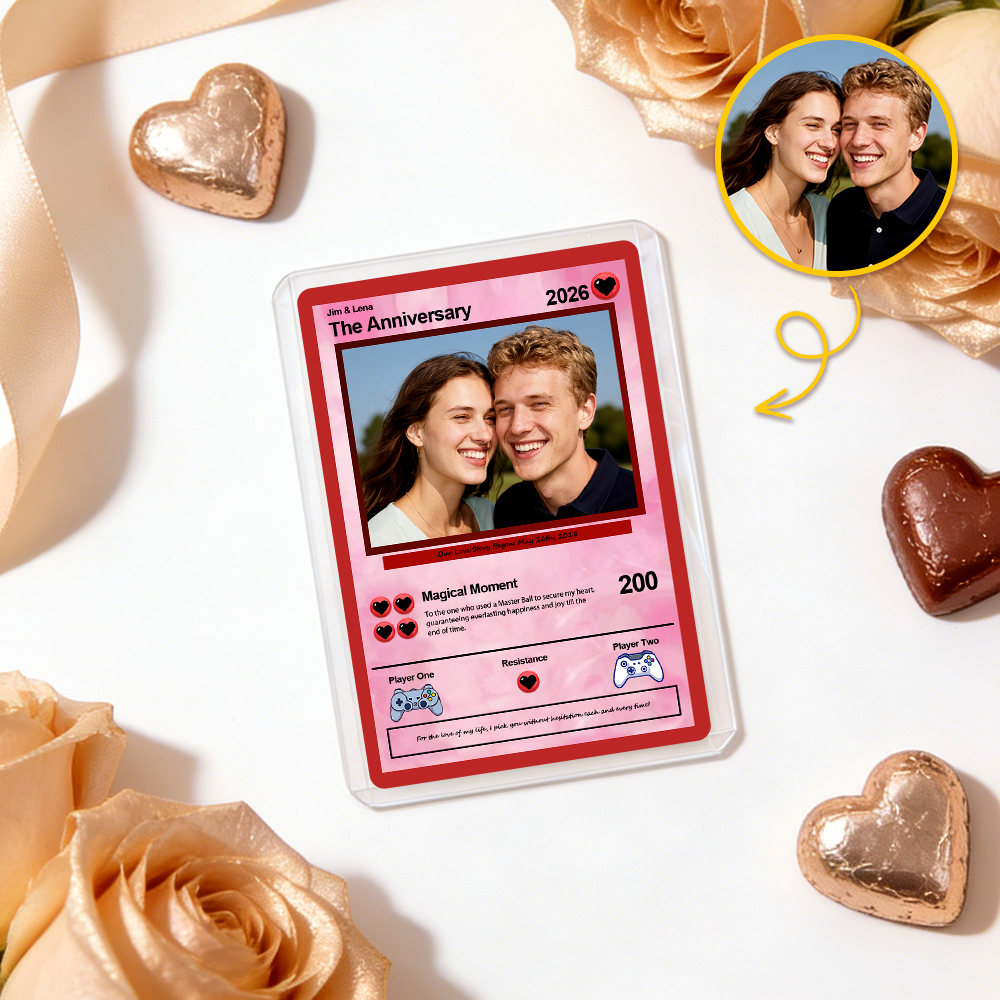 Biglietto Lenticolare Personalizzato Per San Valentino, Coppia Di Successo, Biglietto Di Anniversario Personalizzato, Foto Di Coppia, Stile Anime, Regalo Di San Valentino Per Innamorati - mymoonlampit