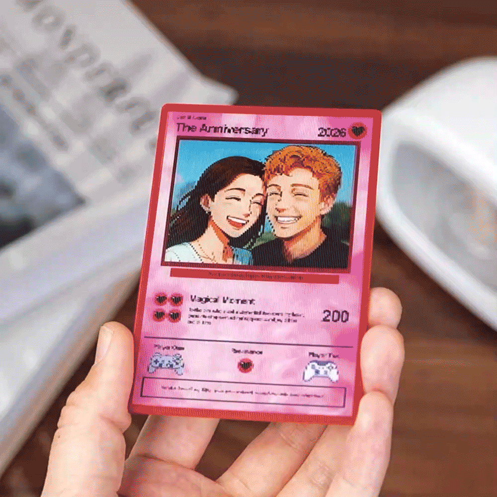 Biglietto Lenticolare Personalizzato Per San Valentino, Coppia Di Successo, Biglietto Di Anniversario Personalizzato, Foto Di Coppia, Stile Anime, Regalo Di San Valentino Per Innamorati - mymoonlampit