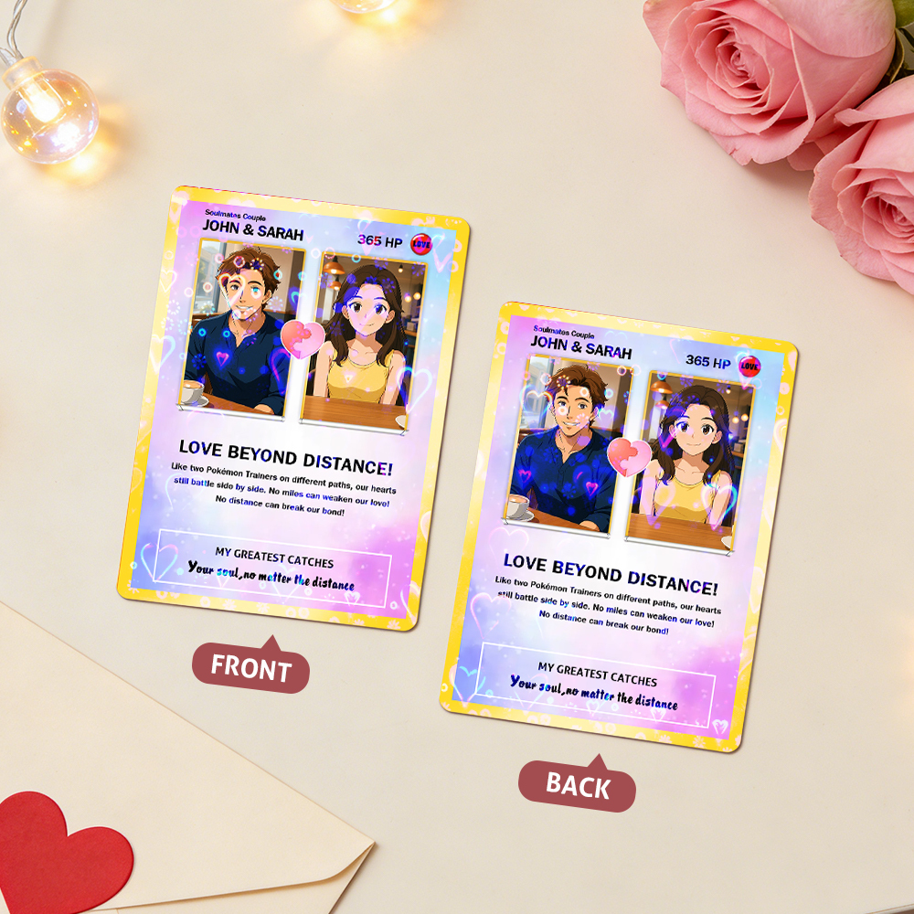 Biglietto Di Auguri Personalizzato Per Coppia, Regalo Di Anniversario Romantico Per Coppia, Ricordo Da Collezione Unico, Biglietto In Stile Puzzle Con Foto Di Coppia - mymoonlampit