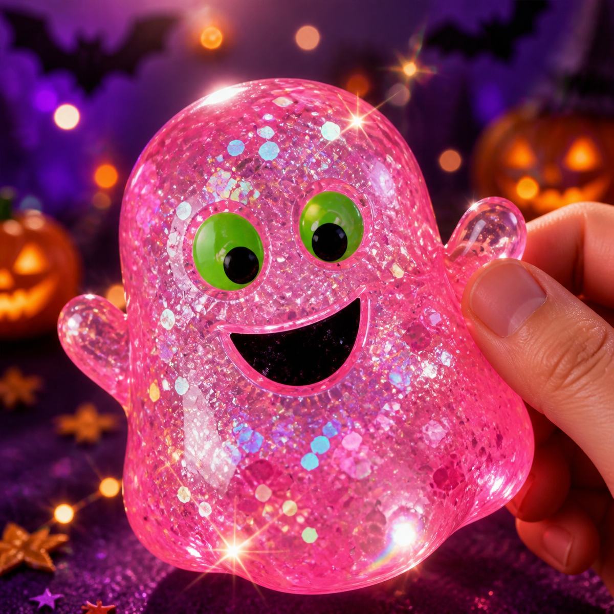 Giocattolo Antistress A Forma Di Zucca Di Halloween, Fantasma Di Zucca In TPR, Per Bambini E Adulti. - mymoonlampit