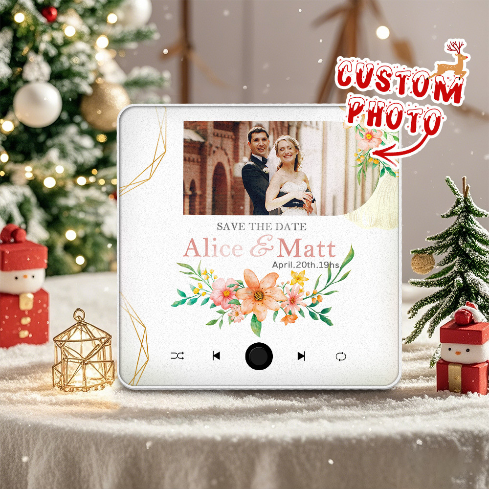 Magnete Da Frigorifero Personalizzato Con Musica Per Matrimonio, Regalo Di Natale Per Coppie. I Magneti Musicali Personalizzati Possono Riprodurre Brani - mymoonlampit