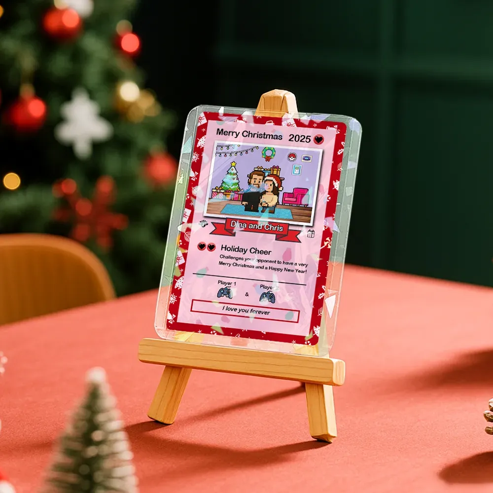 Regalo Di Natale: Poke Card Personalizzata, Regalo Per Famiglia E Coppia, Idea Regalo Personalizzata Per Babbo Natale. - mymoonlampit