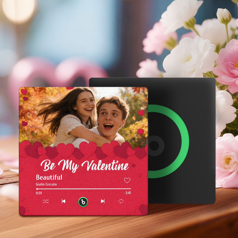 Foto Personalizzate Con Magnete Per Frigorifero Con Musica A Forma Di Cuore Rosso, Magnete Musicale Personalizzato, Regalo Di San Valentino Per Lei - mymoonlampit