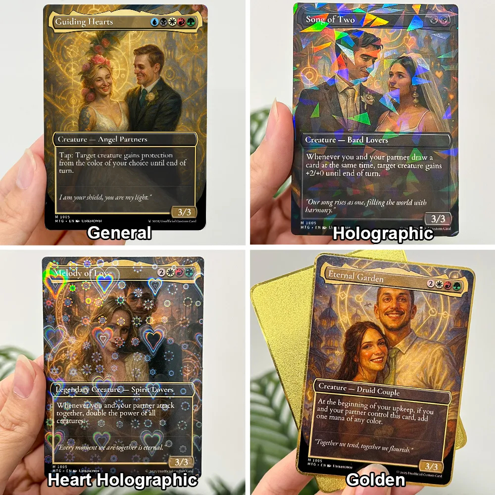 Carta Magica Anime Personalizzata Per Coppie, Carta Magica Anime Personalizzata Con Foto, Regalo Per Coppie - mymoonlampit