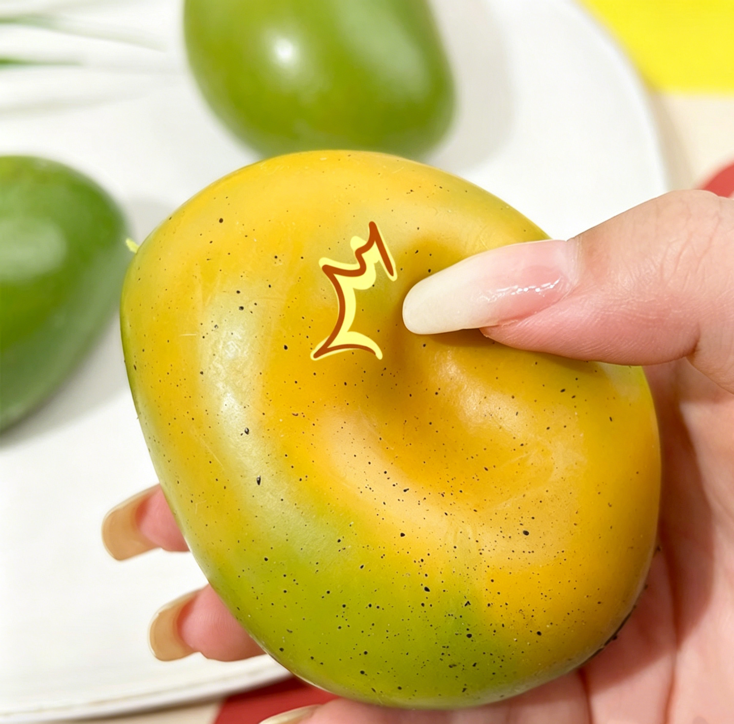 Giocattolo Squishy Mango Che Cambia Colore, Fluido Di Decompressione Termica, Giocattolo Agitato - mymoonlampit