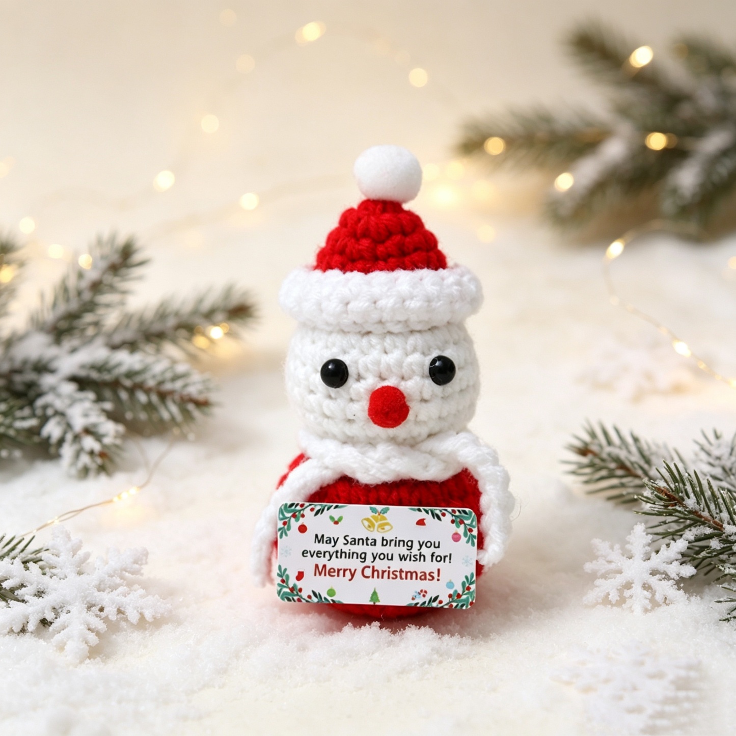 Set Di Miniature Natalizie All'uncinetto Fatte A Mano: Regalo Festivo Per Bambini, Insegnanti E Colleghi, Decorazioni Natalizie E Pensierini Da Mettere Nella Calza Di Natale. - mymoonlampit