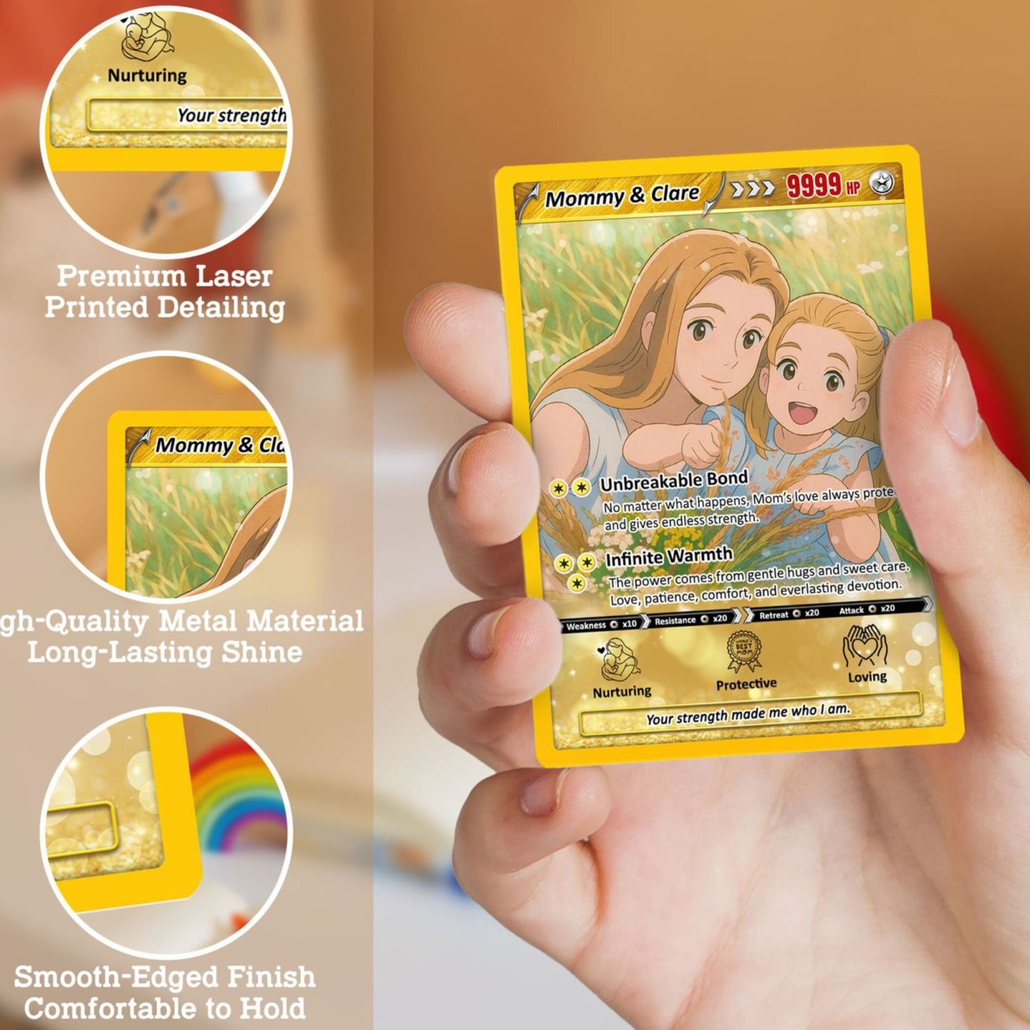 Biglietto Personalizzato Per La Festa Della Mamma, Biglietto Per La Mamma Ispirato Agli Anime, Biglietto Personalizzato Per La Mamma - mymoonlampit