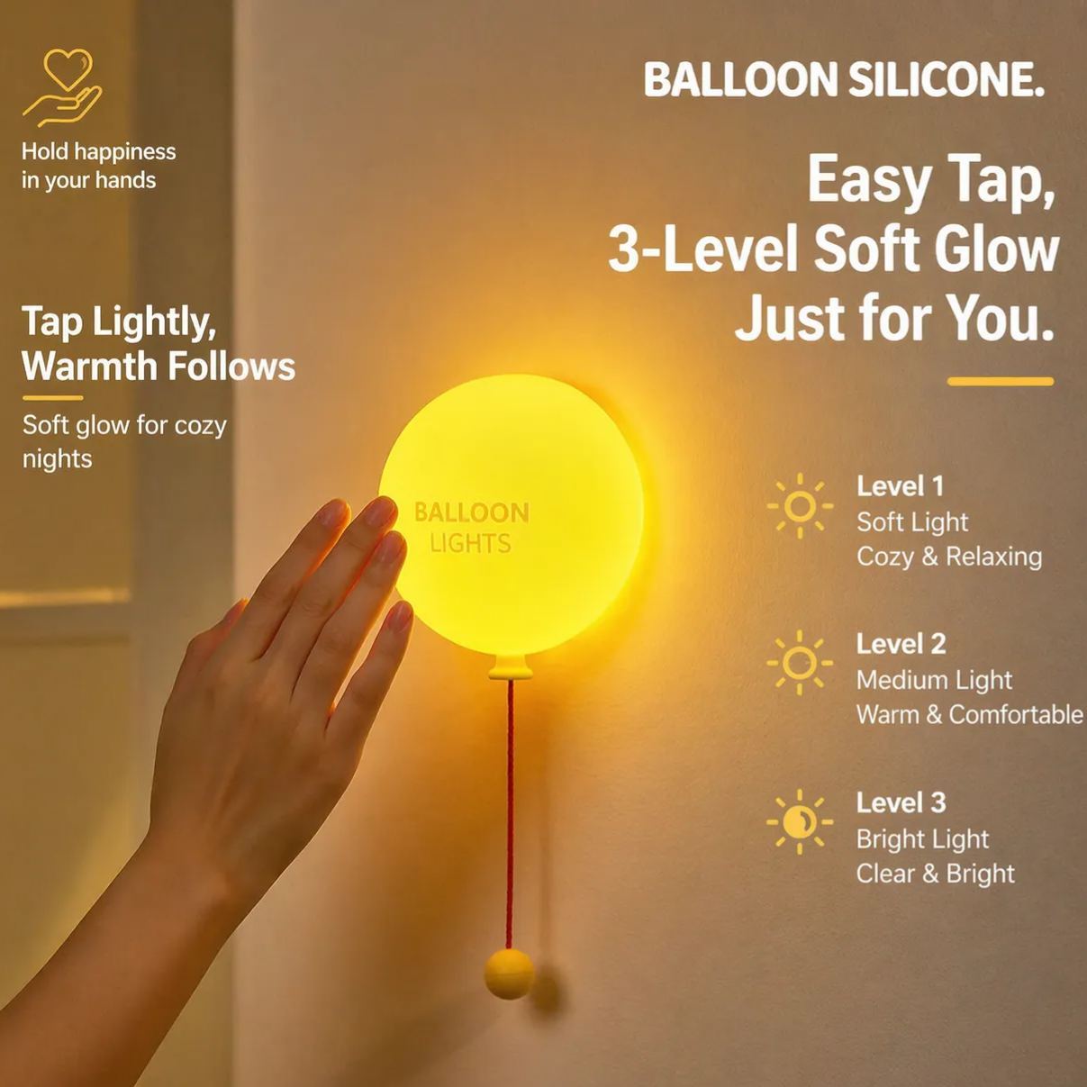 Lampada Notturna Personalizzata A Forma Di Palloncino – Lampada Led Con Nome Personalizzato E Luce Soffusa, Ricaricabile, Ideale Come Regalo Per Bambini O Per La Festa Della Mamma. - mymoonlampit