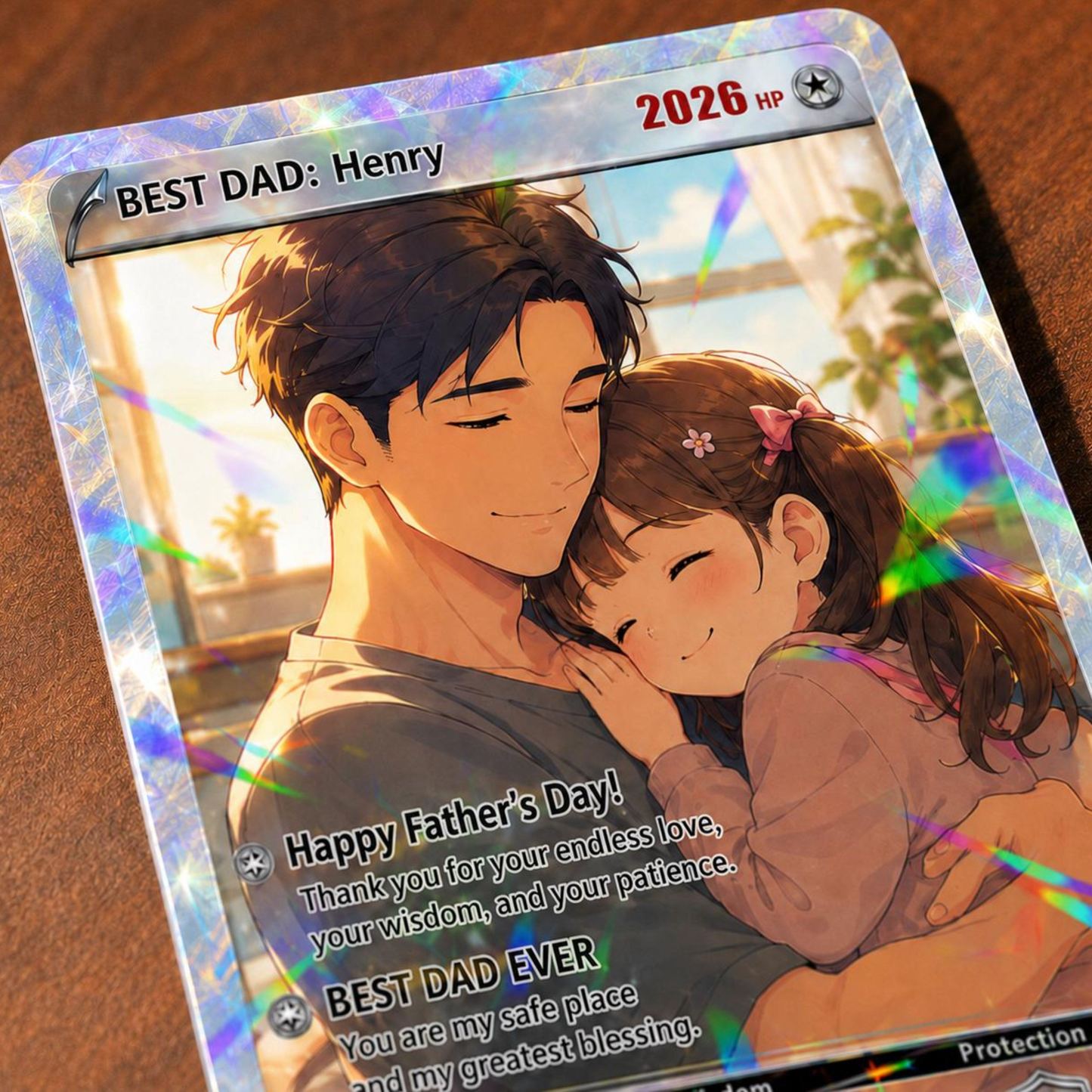 Biglietto Personalizzato Per Papà Giocatore Per La Festa Del Papà, Regalo Ricordo Personalizzato Per Il Trading Di Foto Per Papà, Regalo Dei Bambini Per Il Papà - mymoonlampit