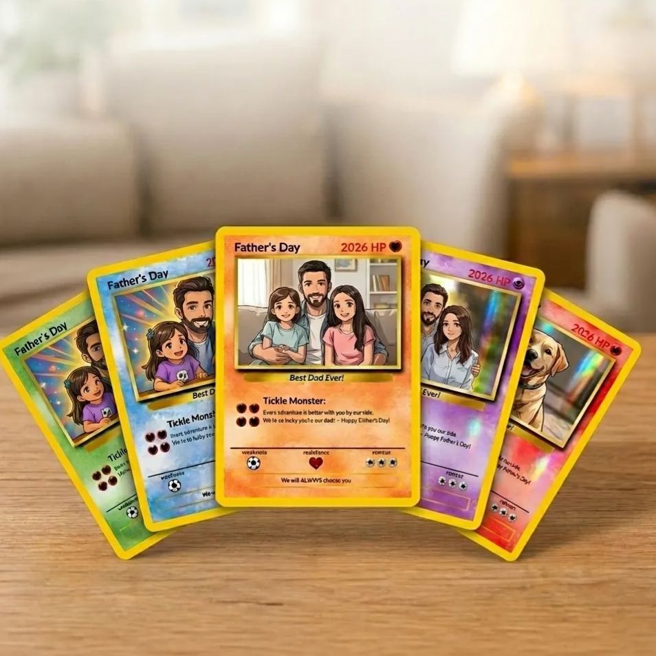 Biglietto Personalizzato Per La Festa Del Papà - Regalo Per Papà Biglietto Allenatore - Regalo Personalizzato Per La Festa Del Papà Regalo Fotografico Per Papà - mymoonlampit