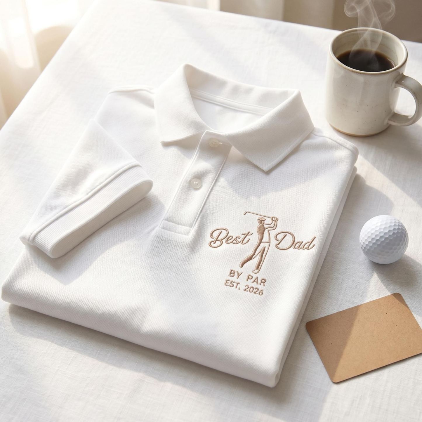 Polo per papà golfista, polo ricamata per miglior papà di Par, maglietta da golf per papà regalo per la festa del papà, regalo di compleanno per papà, maglietta per giocatore di golf - mymoonlampit
